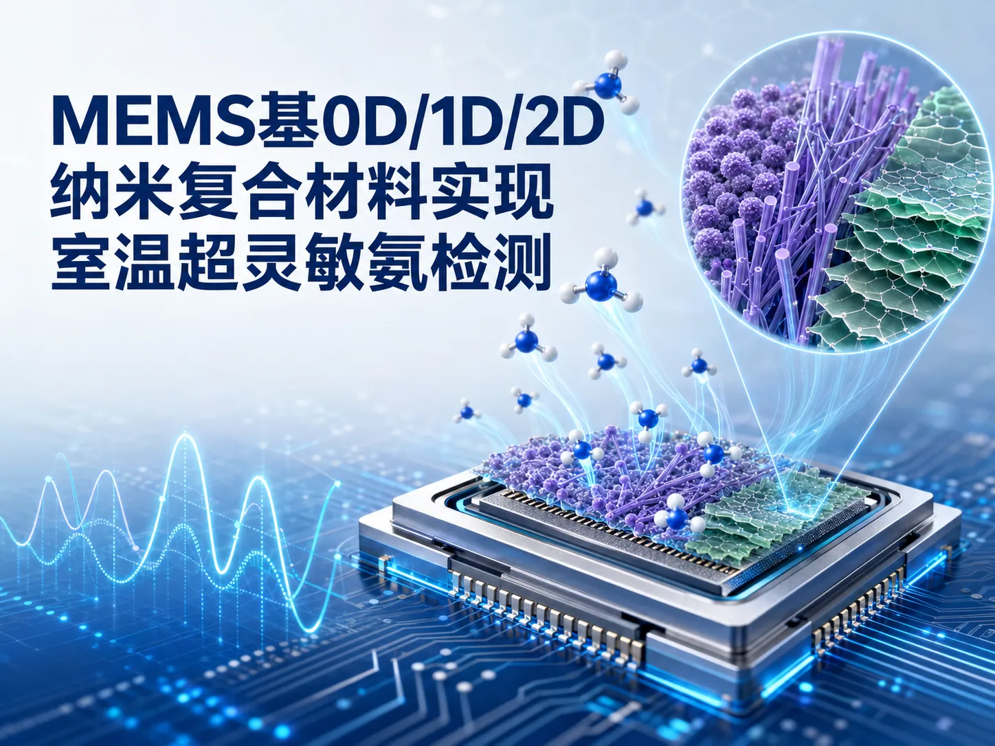 MEMS基0D/1D/2D纳米复合材料实现室温超灵敏氨检测